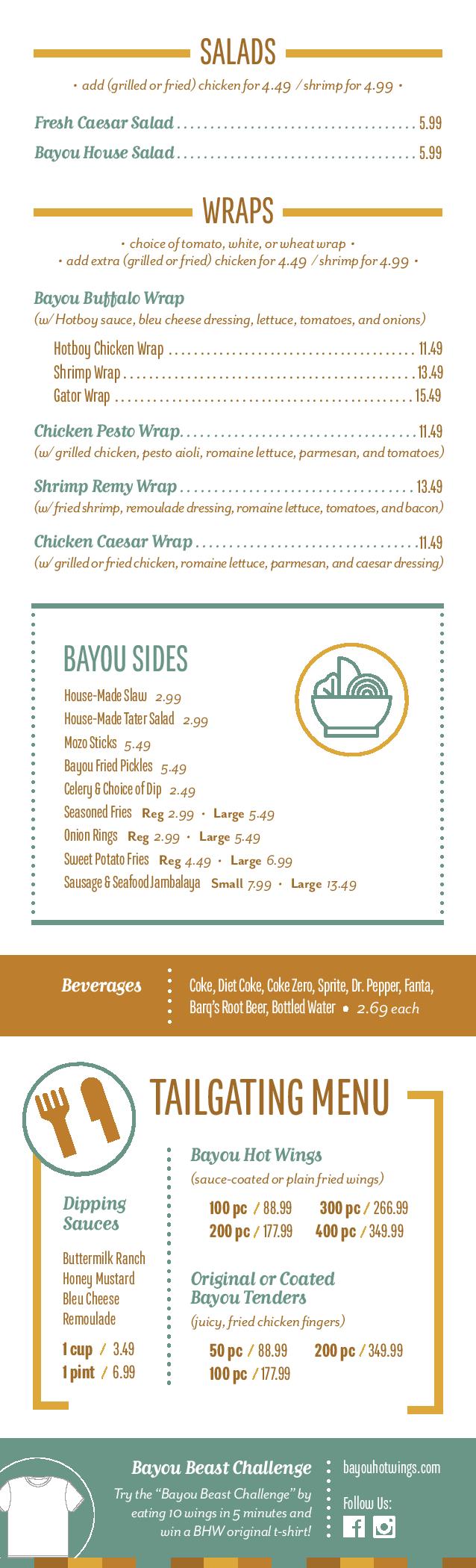 BHW Take Out Menu 2